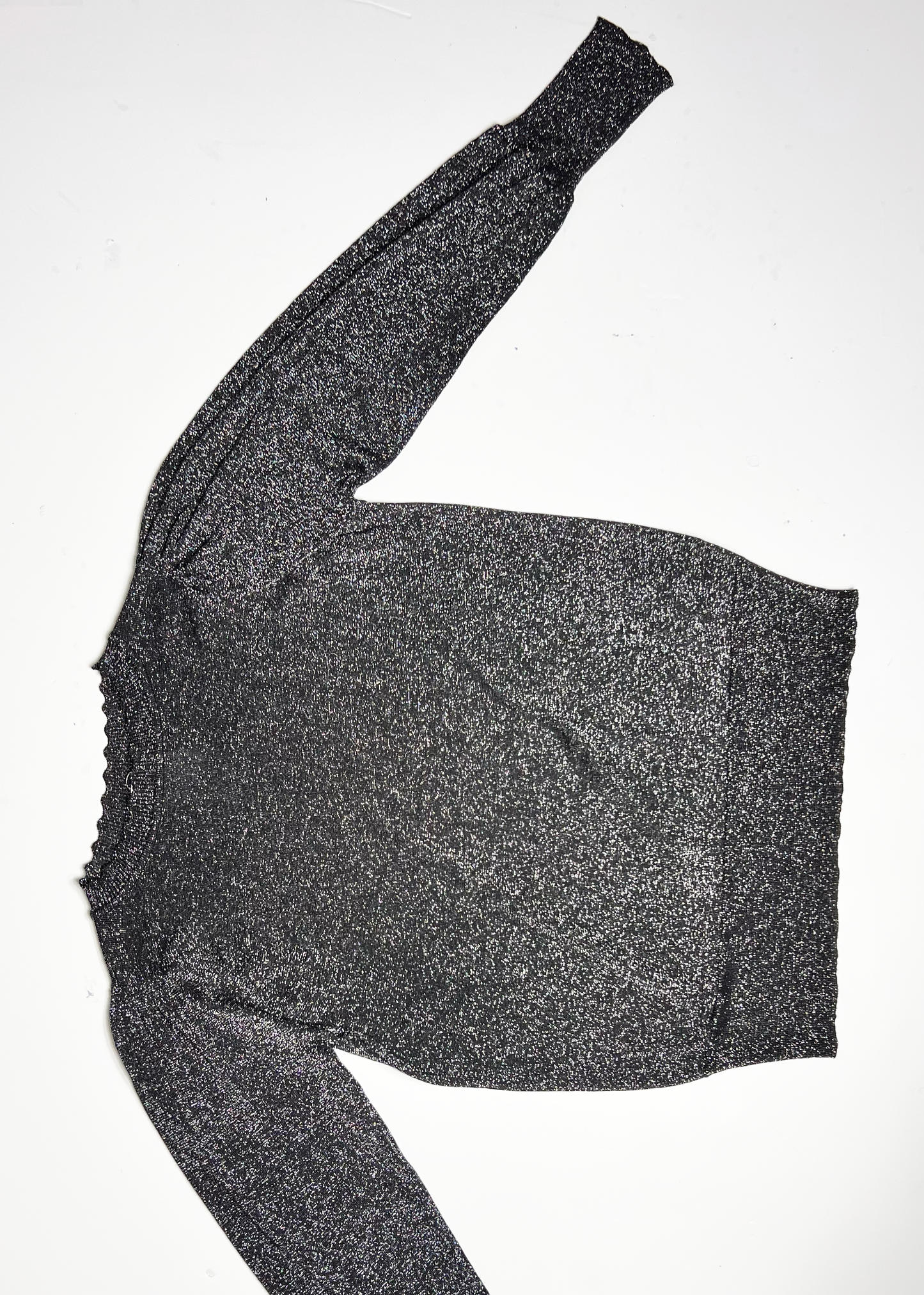 Oversized High Neck Shimmer Jumper - UK 16