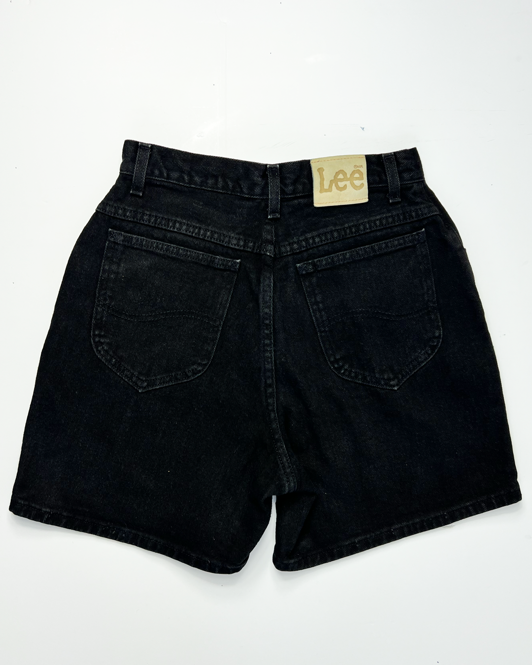 Lee High Waist Black Short Denim Shorts - UK 8