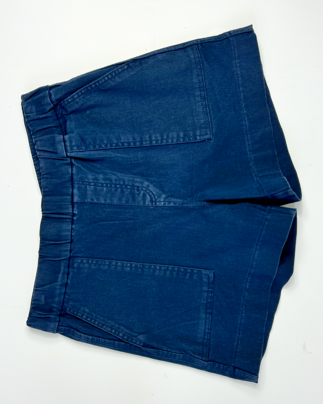 Lee Navy Relaxed Fit Denim Midi Shorts - UK10