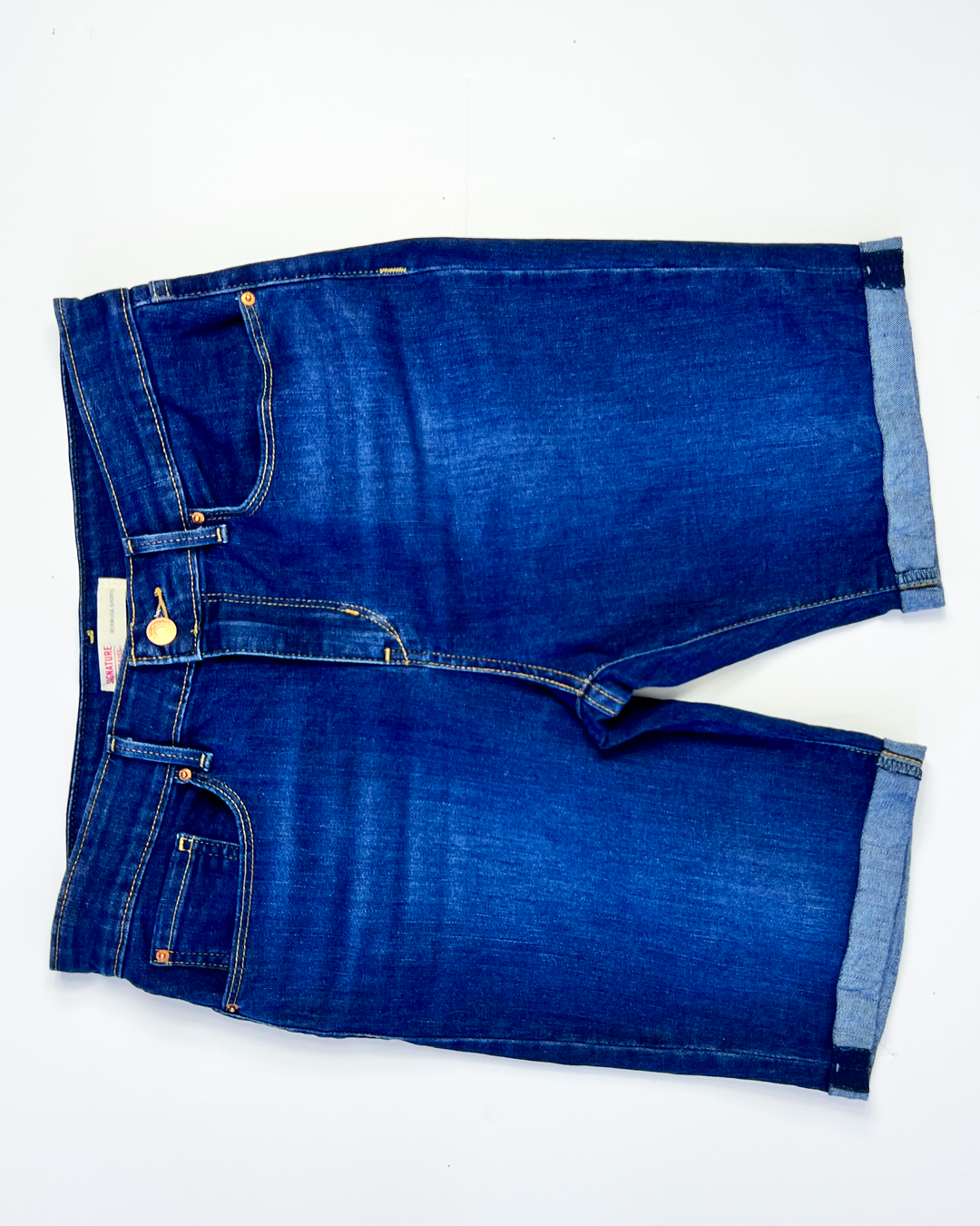 Levi's Dark Blue Signature Denim Bermuda Shorts - UK 10