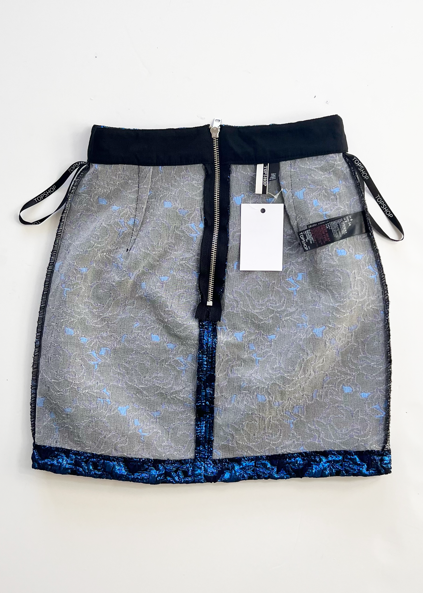 Electric Blue A Line Skirt - UK6