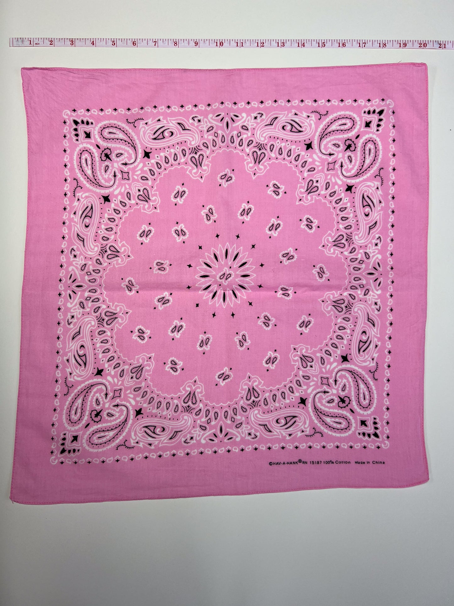 Light Pink Floral & Paisley Print Bandana