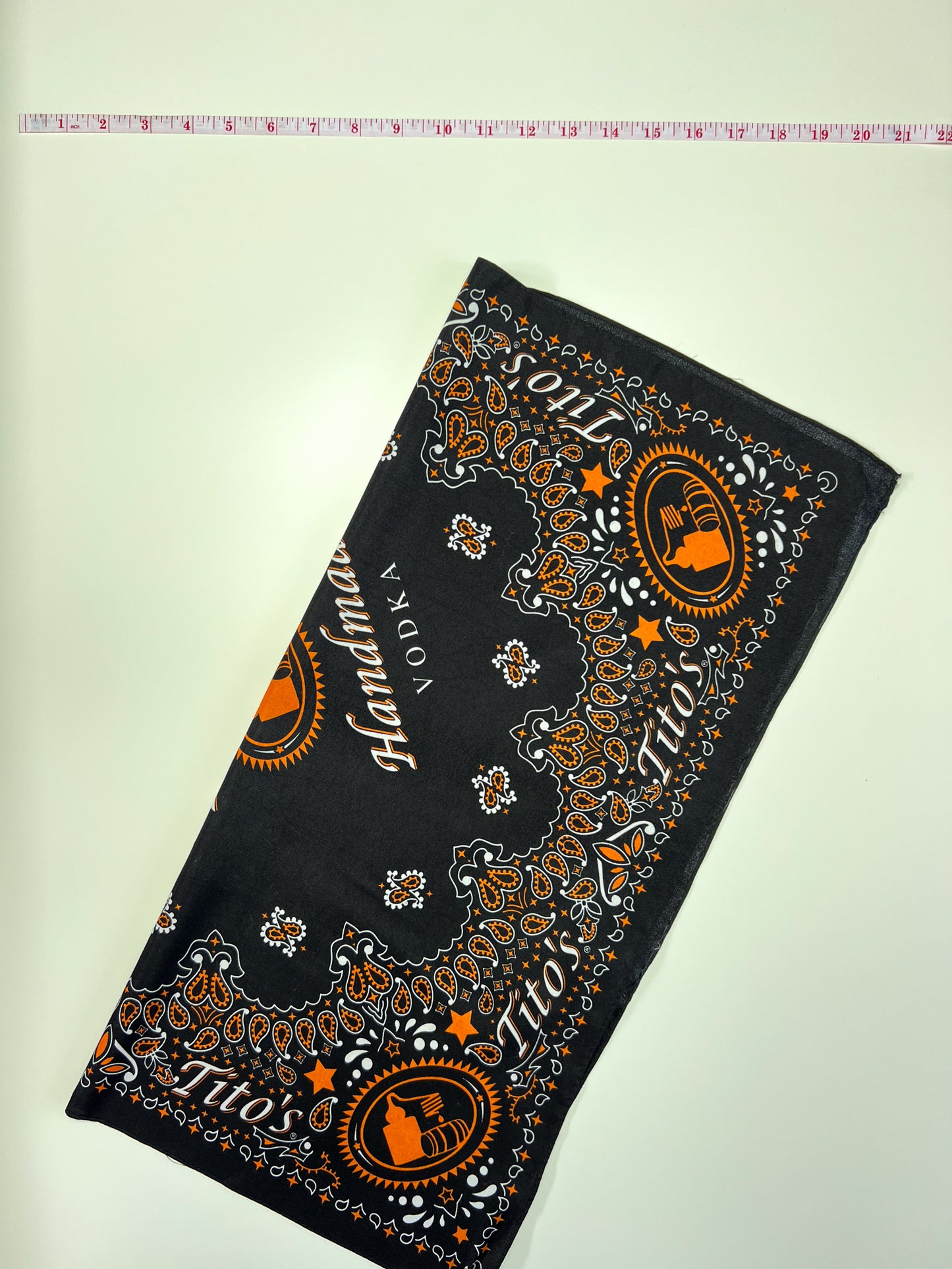 Tito's Vodka Black, White & Orange Bandana