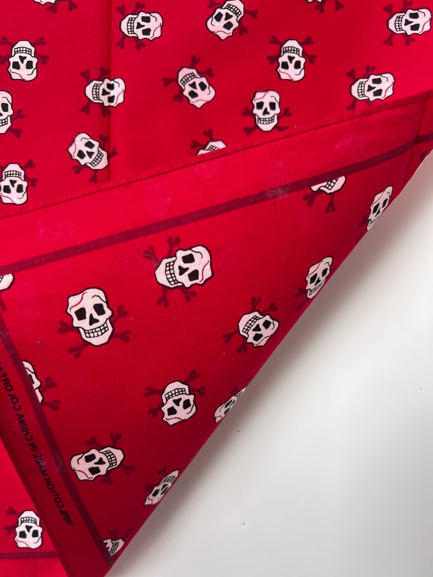 Red Skull Print Bandana