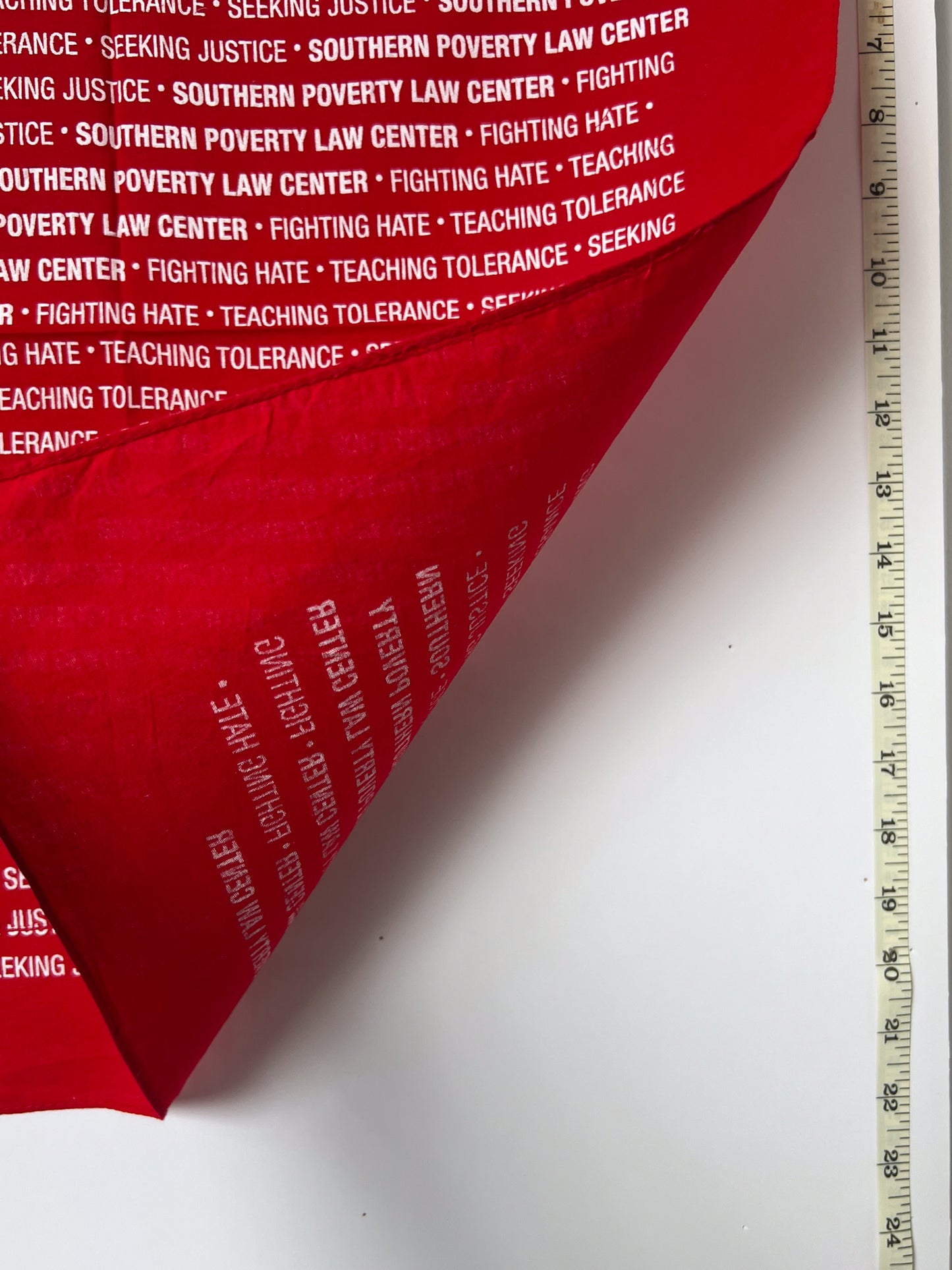 Seeking Justice Typography Red Bandana