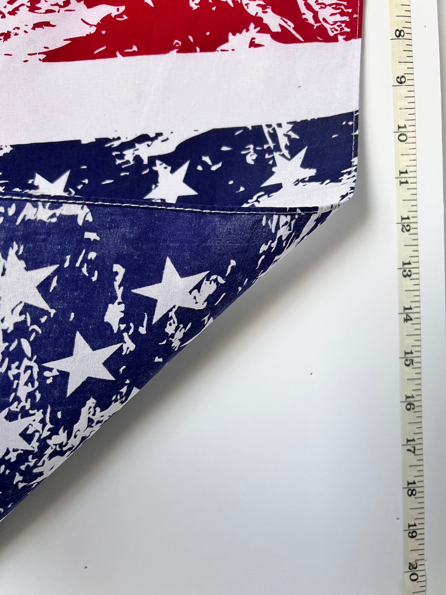 Etched American Flag Red, White & Blue Bandana