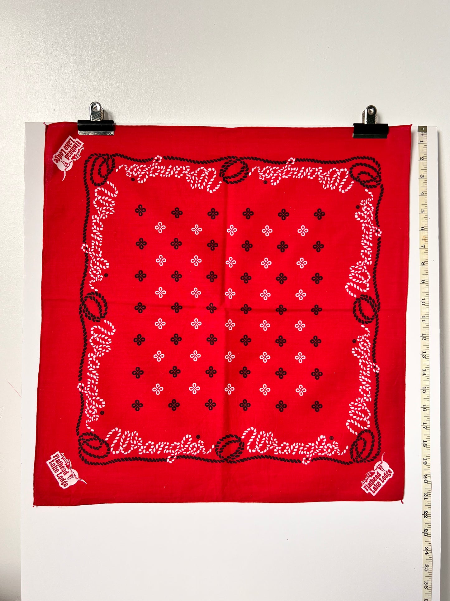 Wrangler Flathead Lake Lodge Vintage Red Bandana