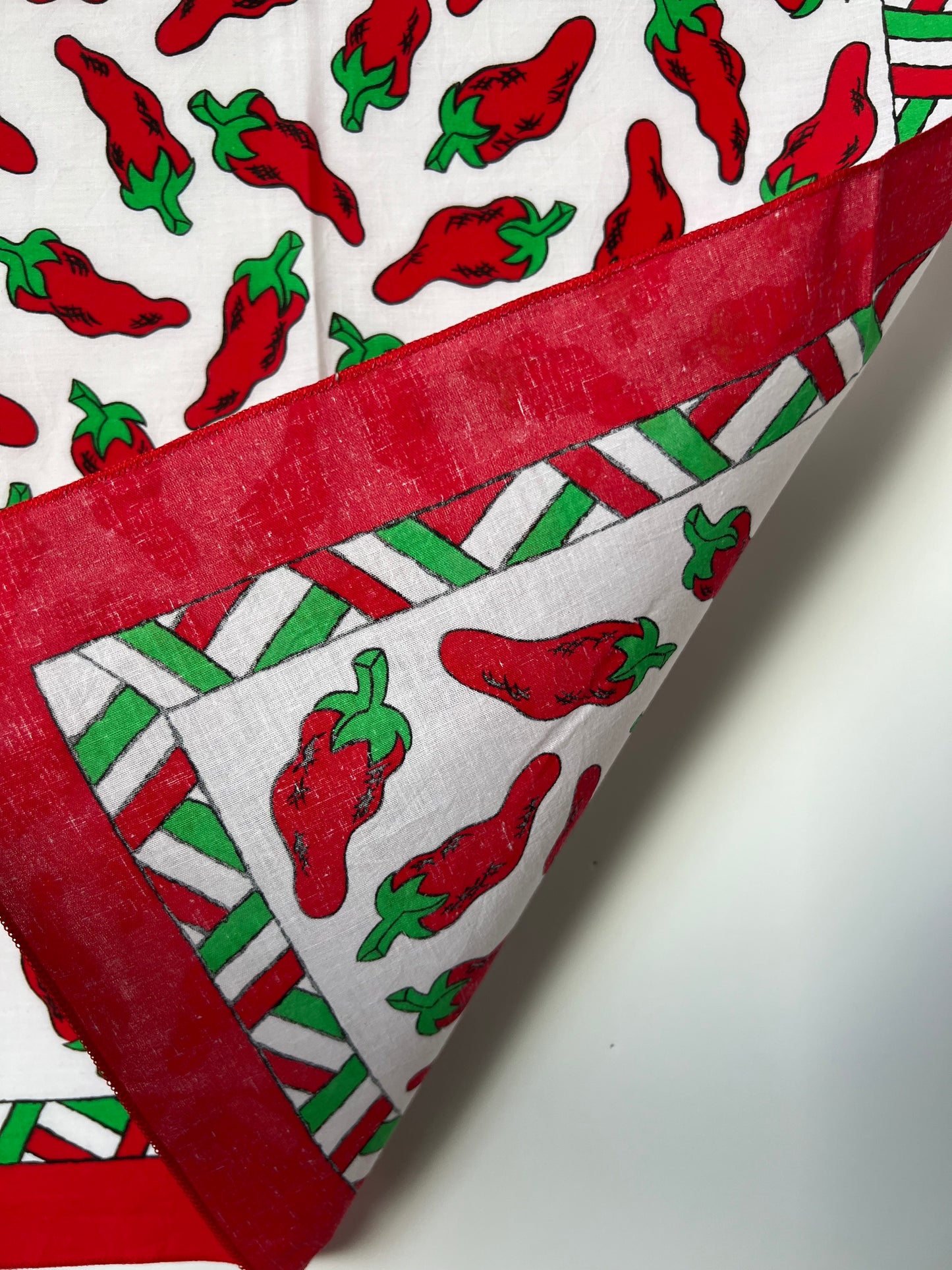 Chili Pepper Print Red & White Bandana