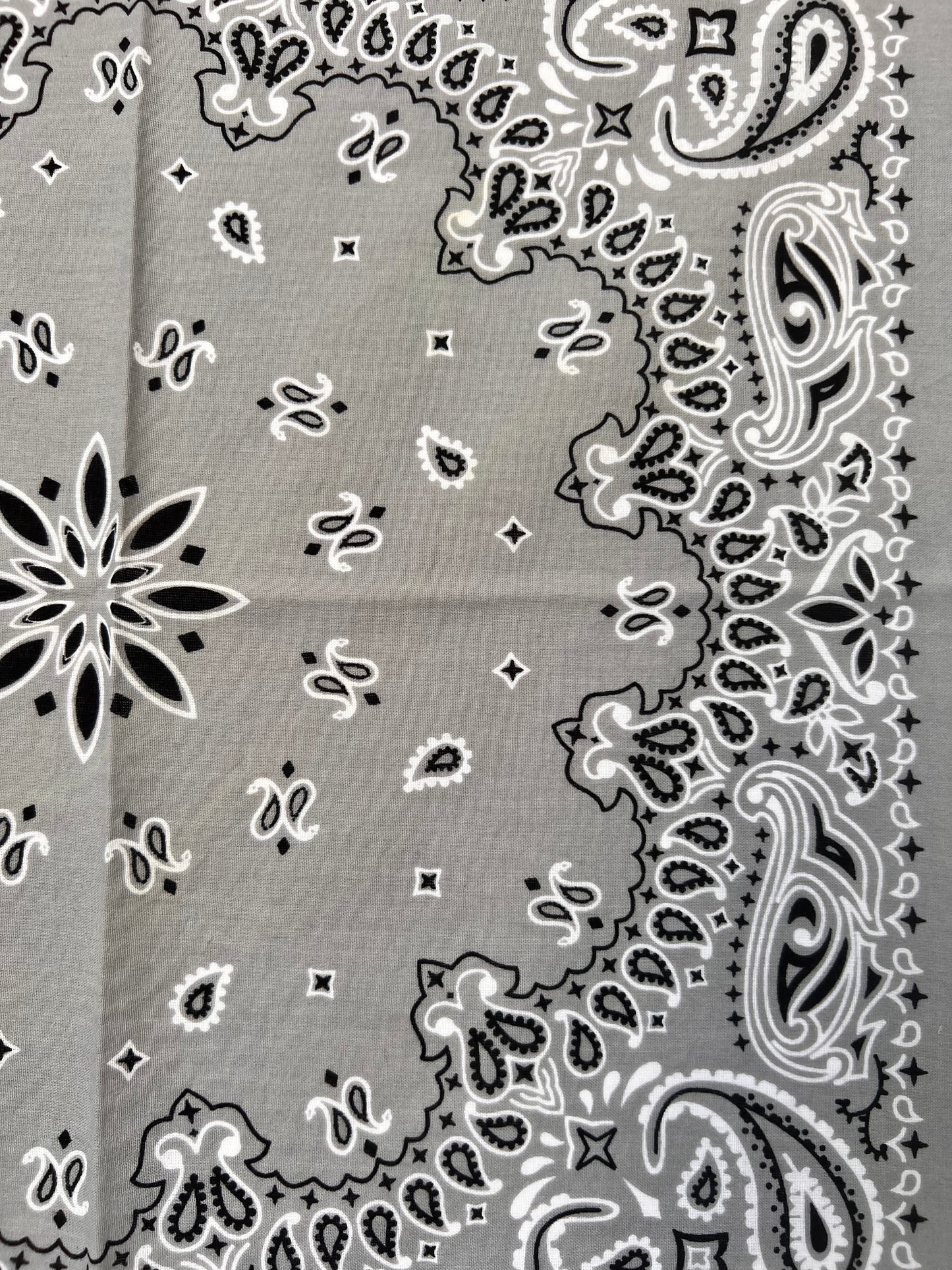 Paisley Mandala Style Mid Grey Bandana