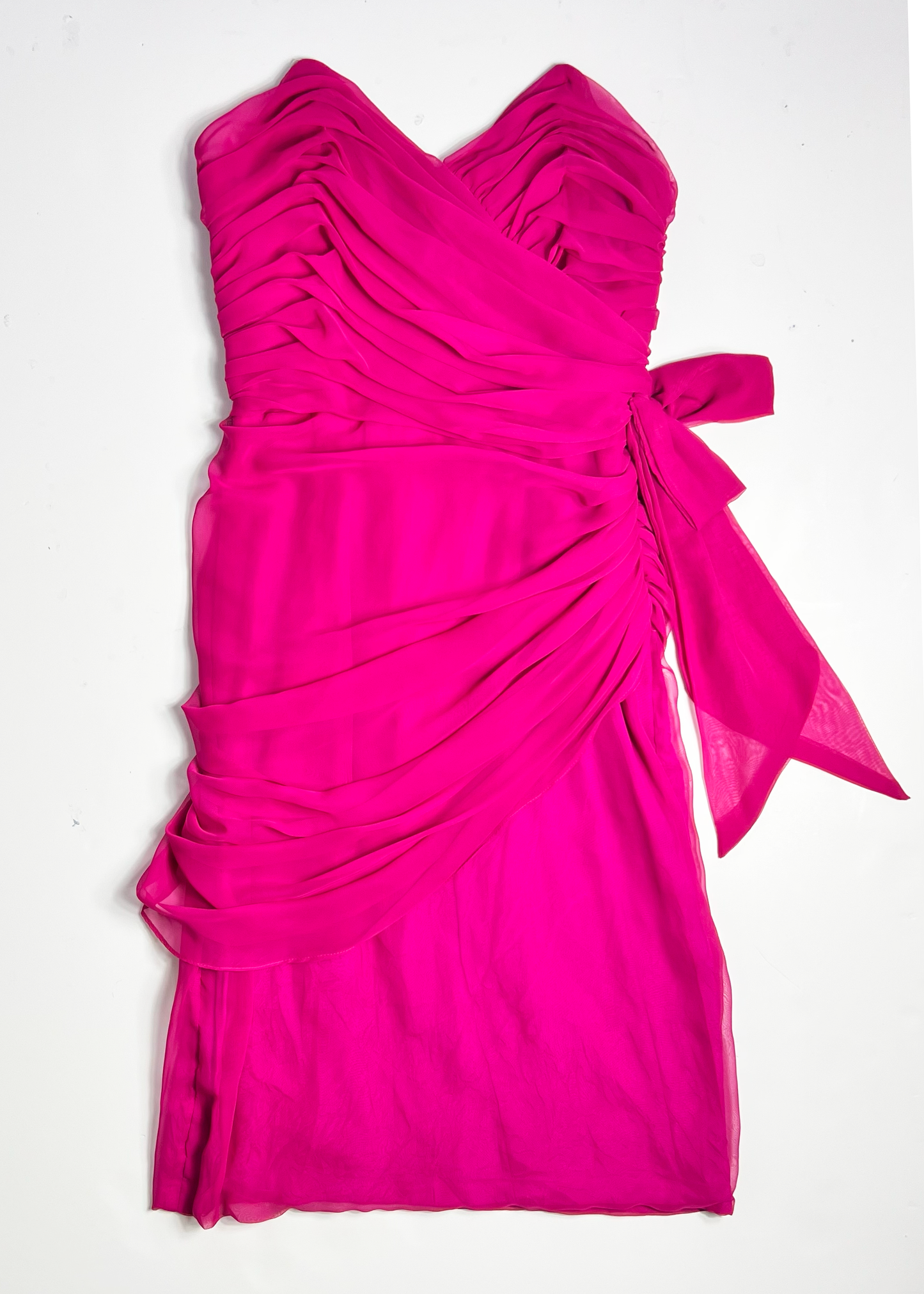 Vintage Strapless Pink Tube Dress - Size 10