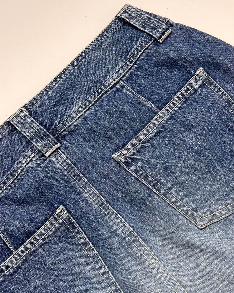 Y2K Mini Denim Tube Skirt - UK 12