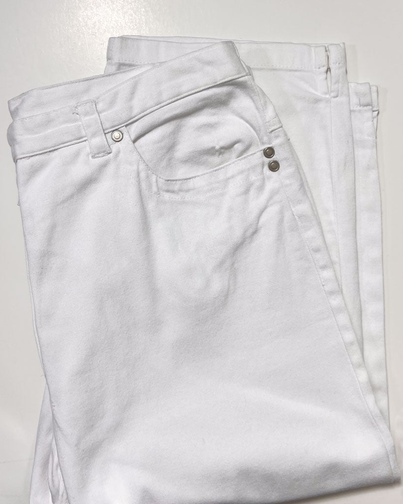 White Denim Pedal Pushers - UK10