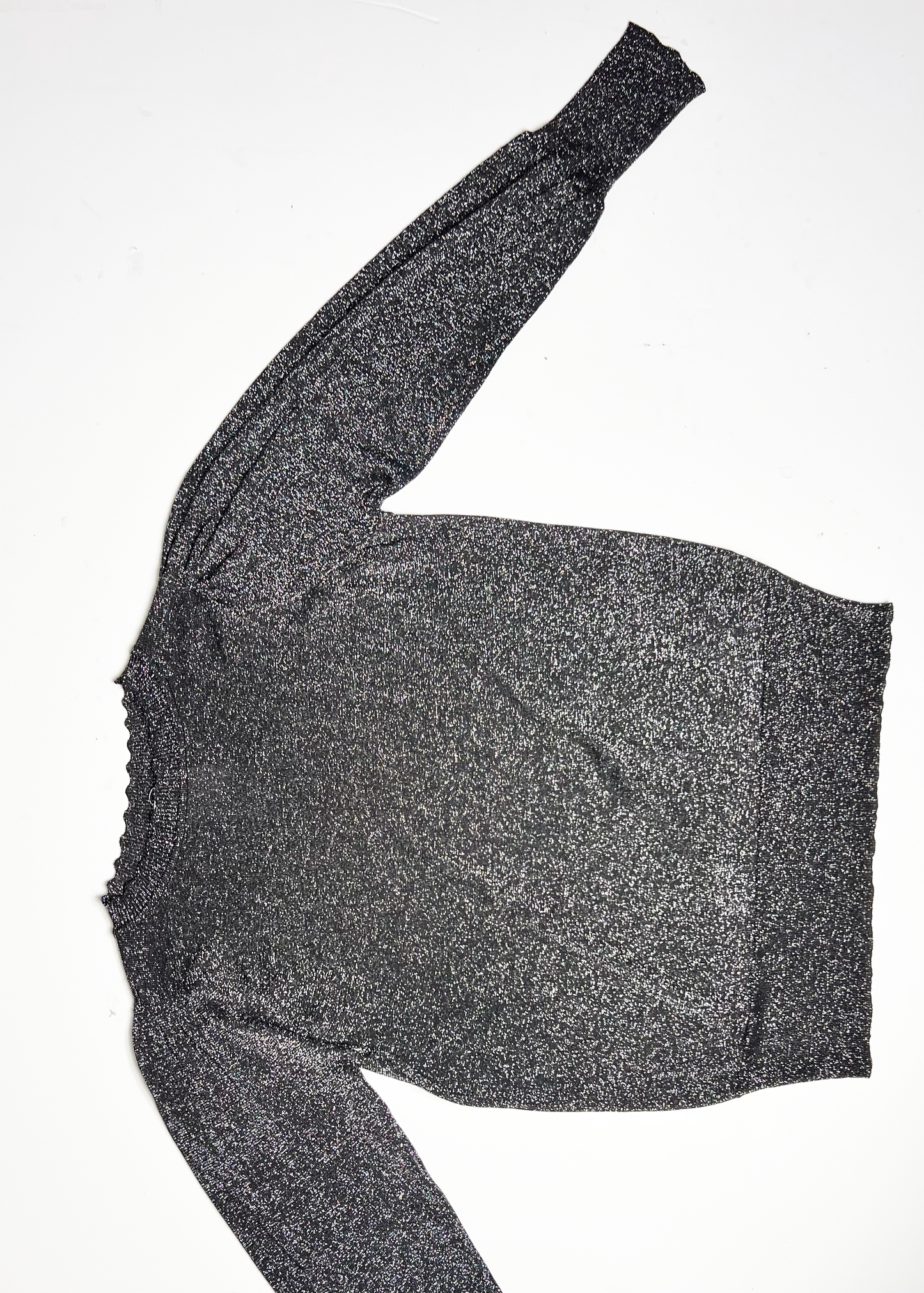 Oversized High Neck Shimmer Jumper - UK 16