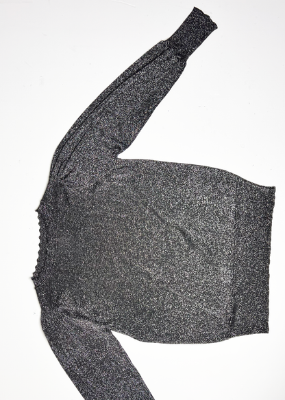Oversized High Neck Shimmer Jumper - UK 16