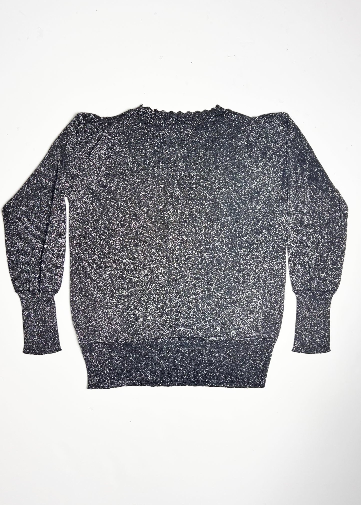 Oversized High Neck Shimmer Jumper - UK 16
