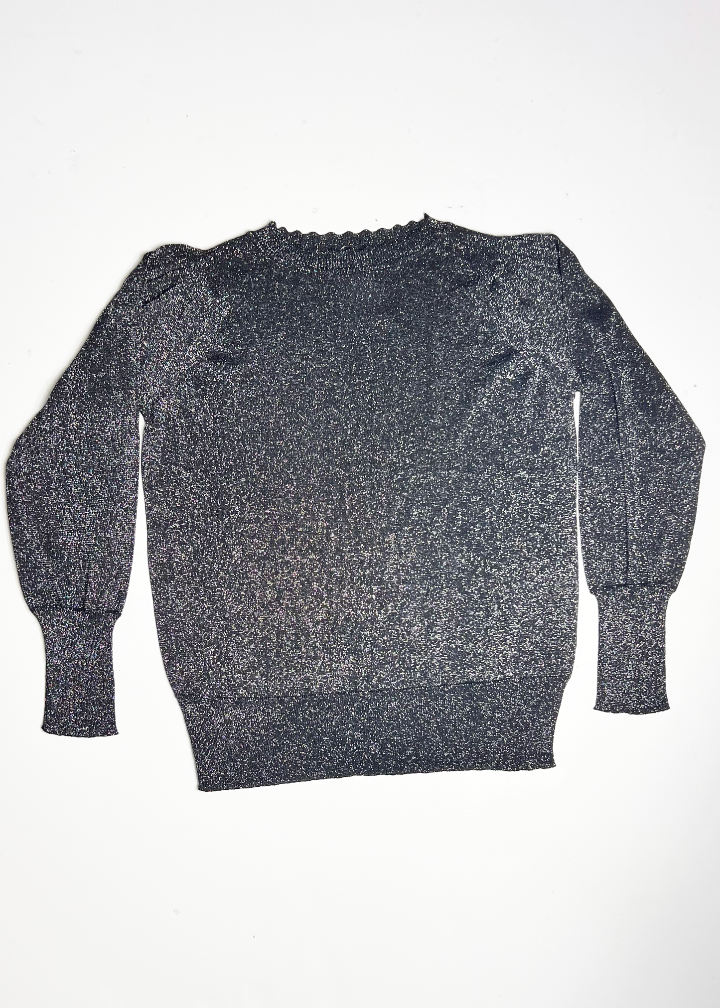 Oversized High Neck Shimmer Jumper - UK 16