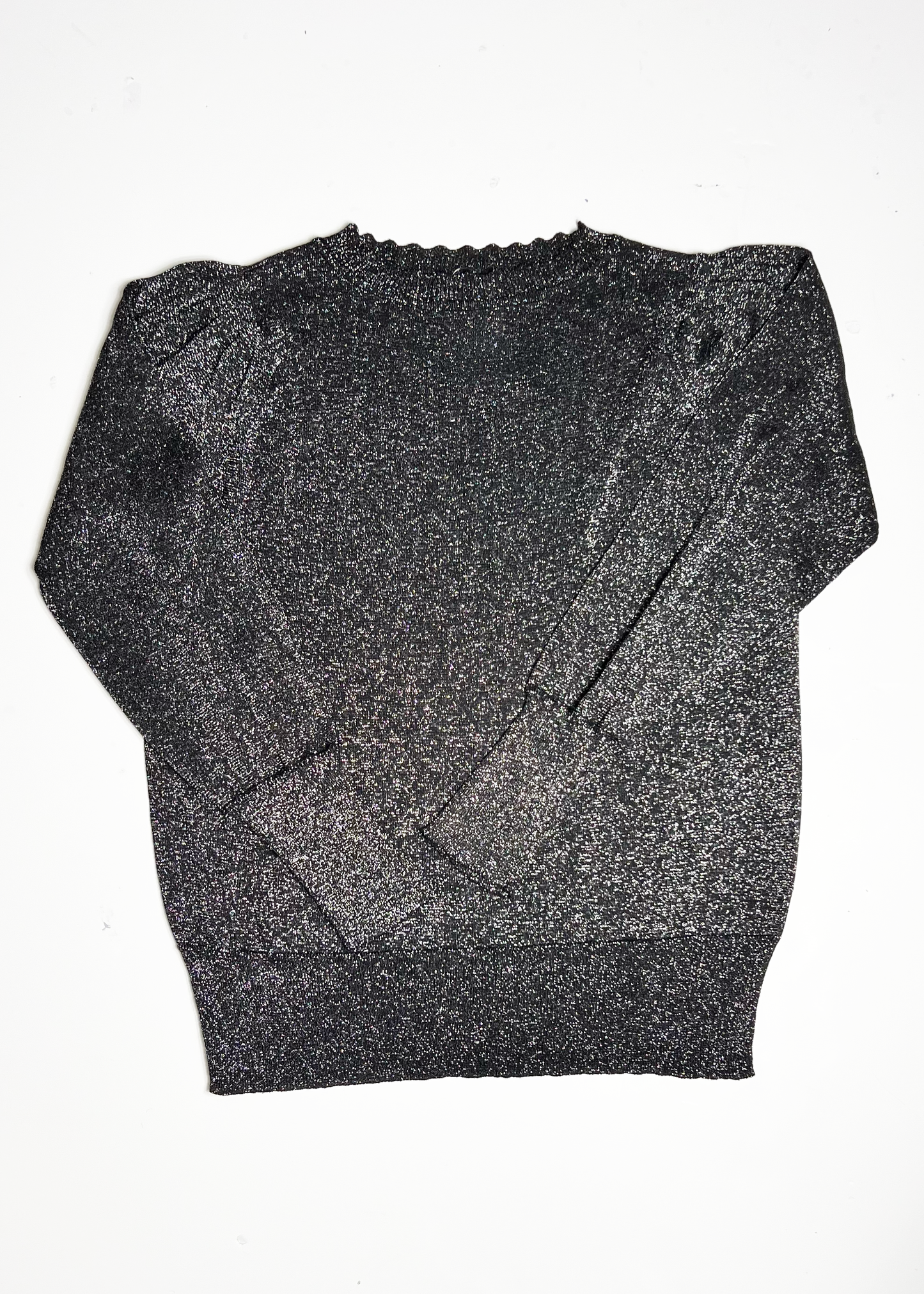 Oversized High Neck Shimmer Jumper - UK 16