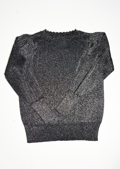 Oversized High Neck Shimmer Jumper - UK 16