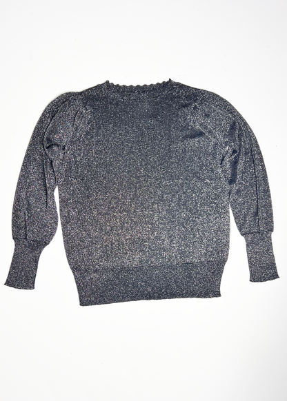 Oversized High Neck Shimmer Jumper - UK 16