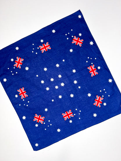 UK & Australia Flag Inspired Blue Bandana