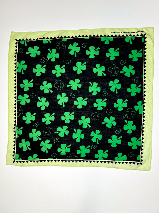 Four Leaf Clover Print Irish Themed Bandana