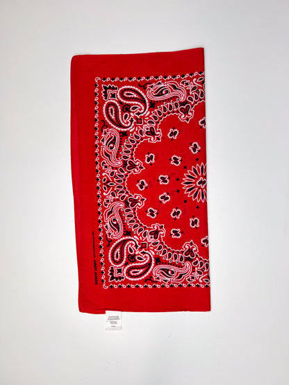 Red White & Black Paisley Print Bandana