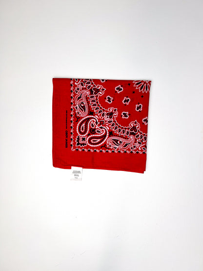 Red White & Black Paisley Print Bandana