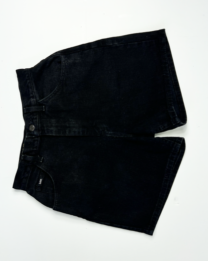 Lee High Waist Black Short Denim Shorts - UK 8