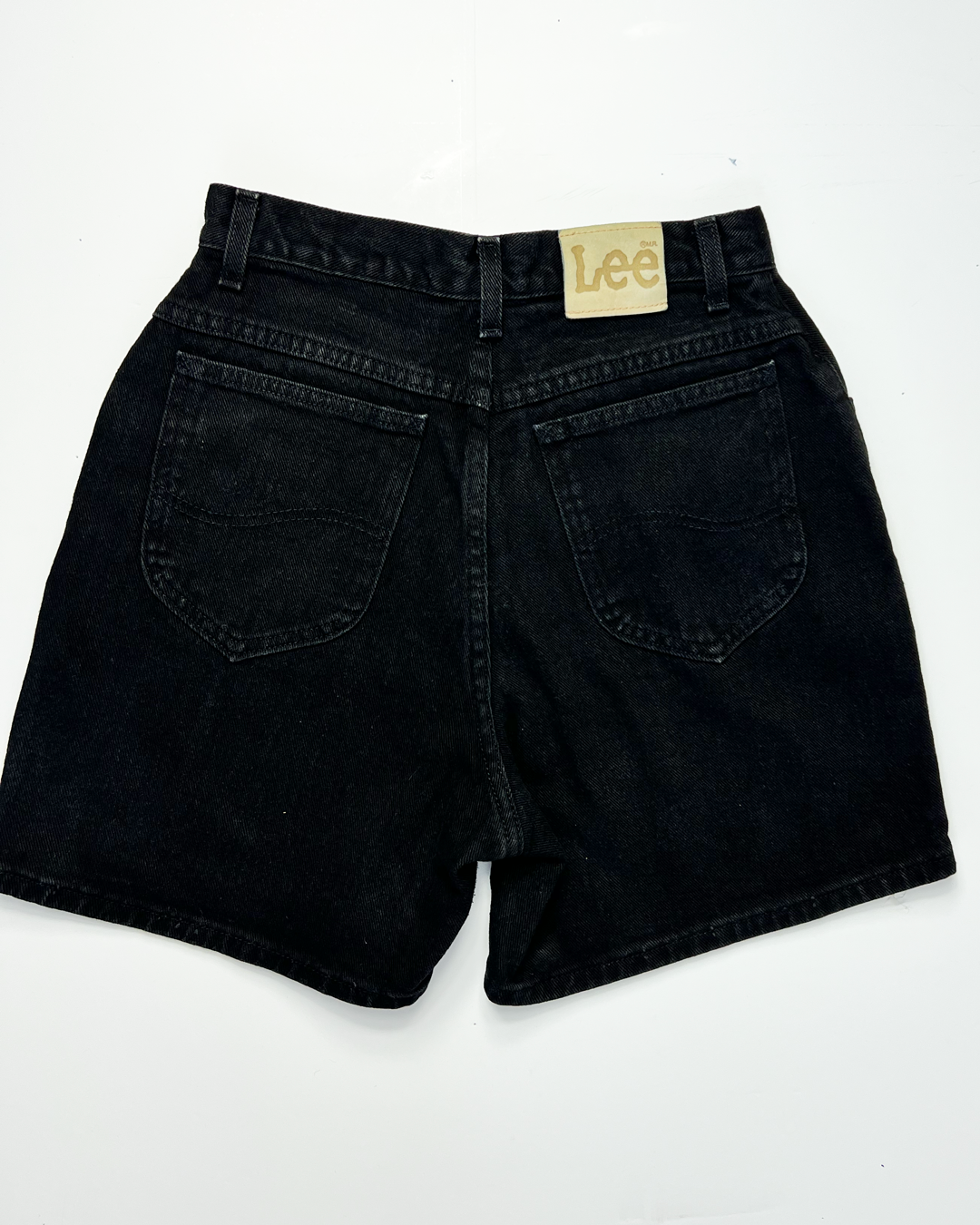 Lee High Waist Black Short Denim Shorts - UK 8