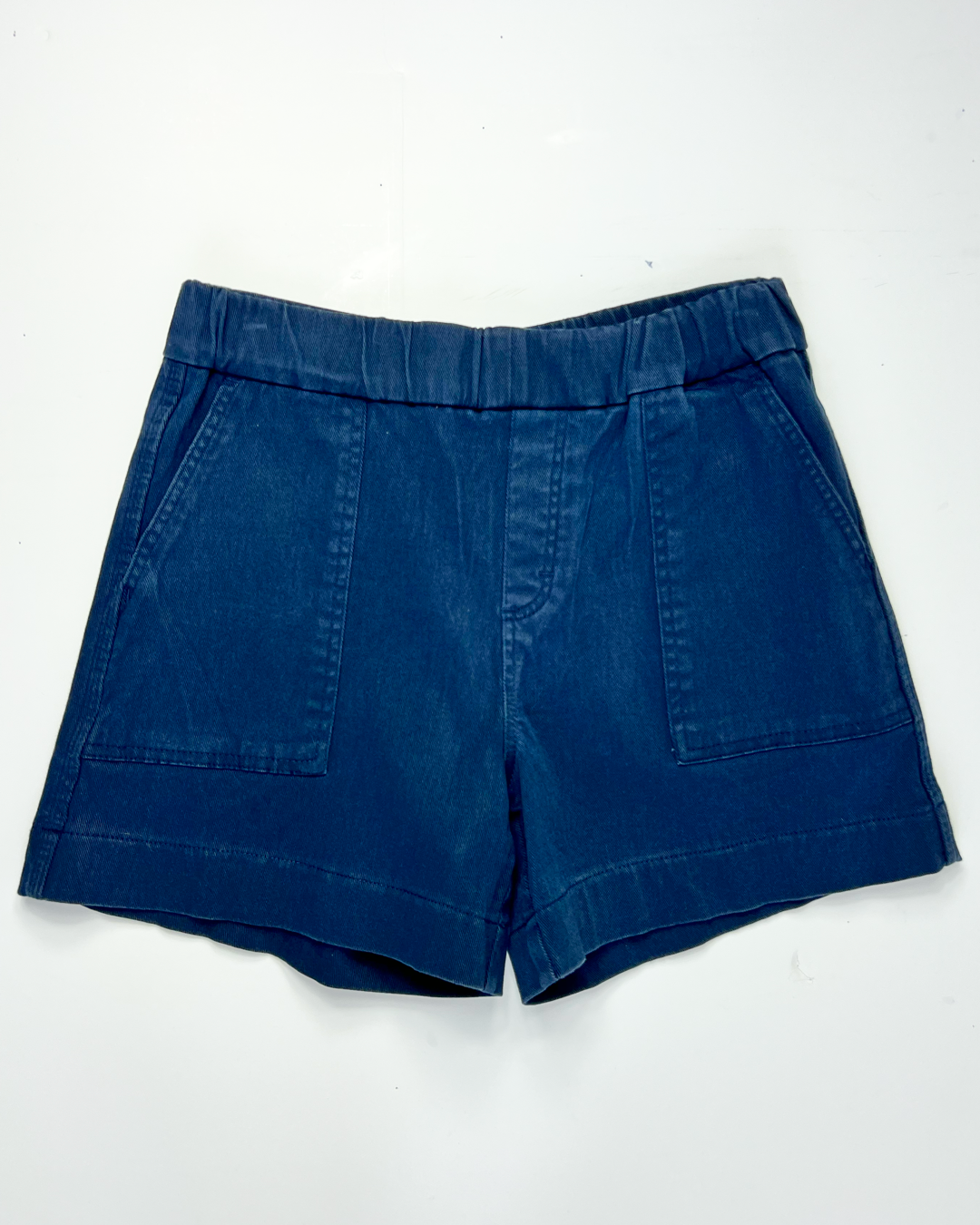 Lee Navy Relaxed Fit Denim Midi Shorts - UK10