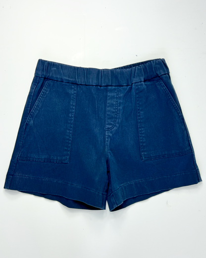 Lee Navy Relaxed Fit Denim Midi Shorts - UK10