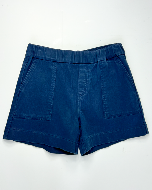 Lee Navy Relaxed Fit Denim Midi Shorts - UK10