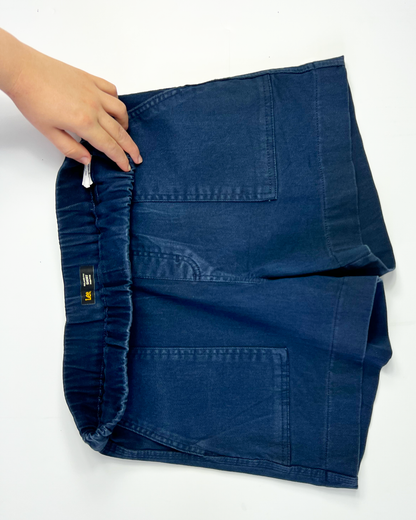 Lee Navy Relaxed Fit Denim Midi Shorts - UK10