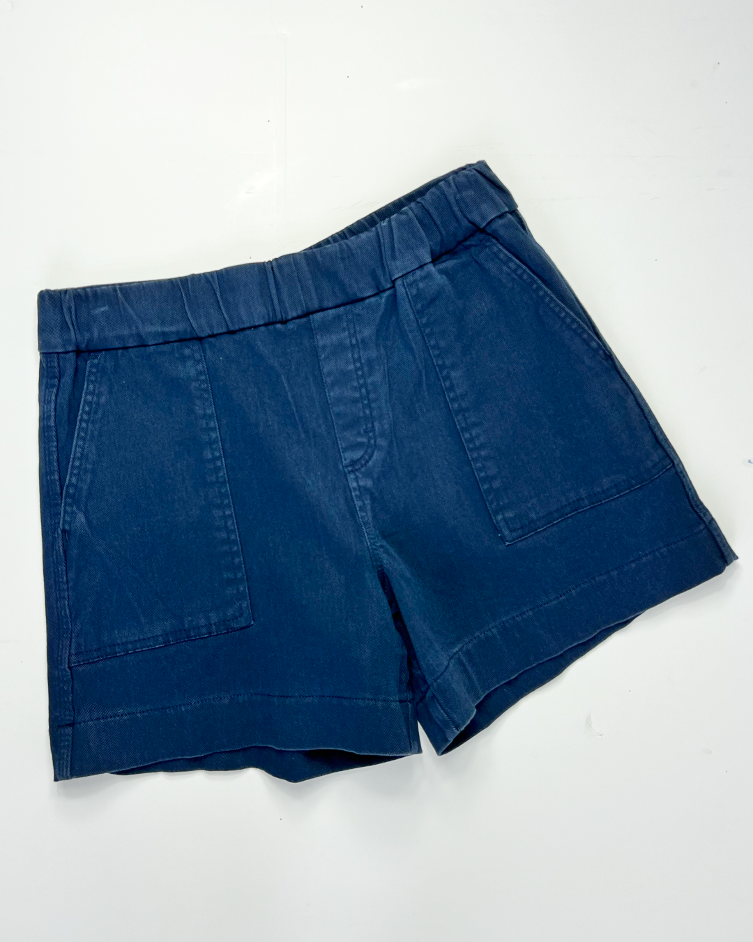 Lee Navy Relaxed Fit Denim Midi Shorts - UK10