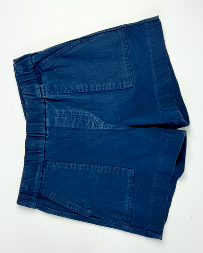 Lee Navy Relaxed Fit Denim Midi Shorts - UK10