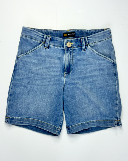 Lee Regular Fit Light Blue Denim Denim Shorts - UK 10