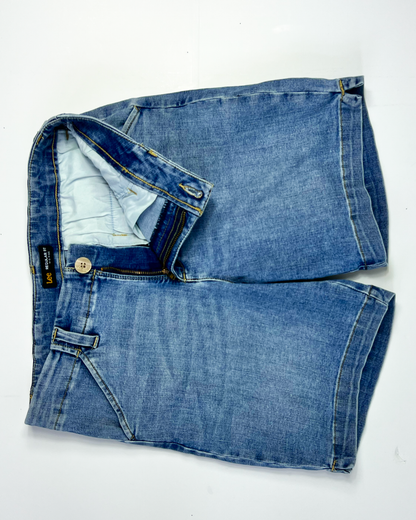 Lee Regular Fit Light Blue Denim Denim Shorts - UK 10