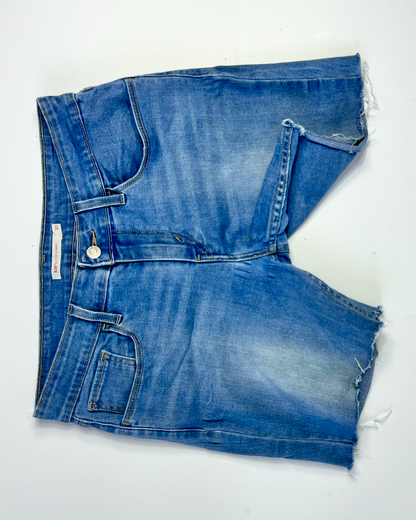 Levi's Light Blue Skinny Fit Midi Denim Shorts - UK 10