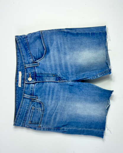 Levi's Light Blue Skinny Fit Midi Denim Shorts - UK 10