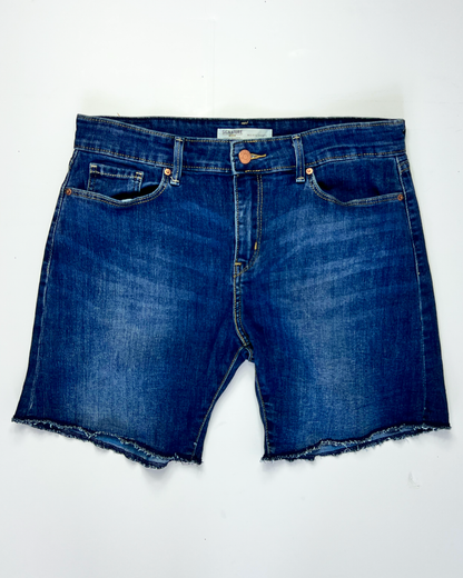 Levi's Dark Blue Signature Denim Midi Shorts - UK8