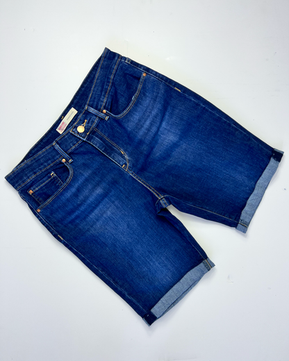 Levi's Dark Blue Signature Denim Bermuda Shorts - UK 10