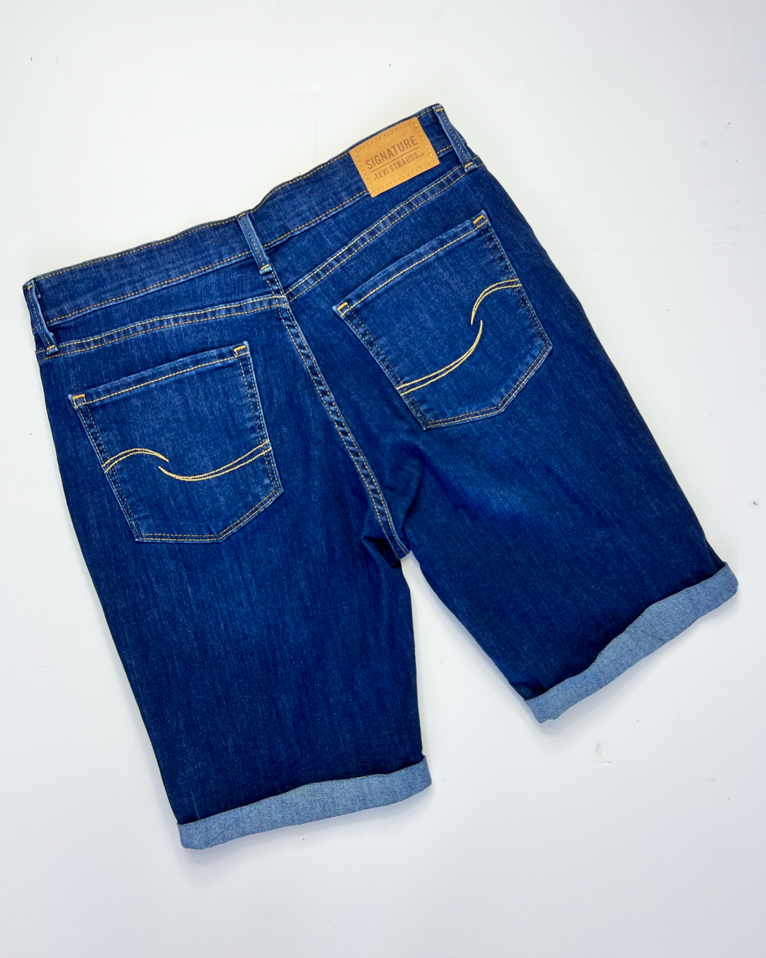 Levi's Dark Blue Signature Denim Bermuda Shorts - UK 10
