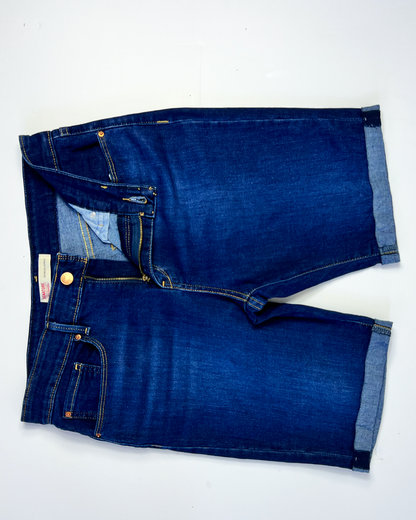 Levi's Dark Blue Signature Denim Bermuda Shorts - UK 10