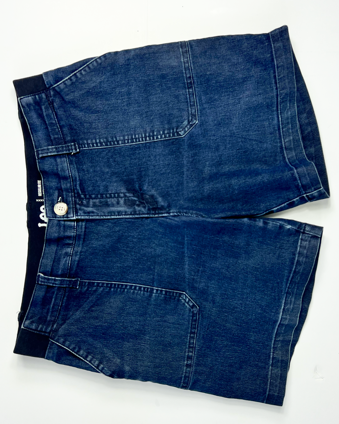 Lee Dark Blue Denim Bermuda Shorts - UK10