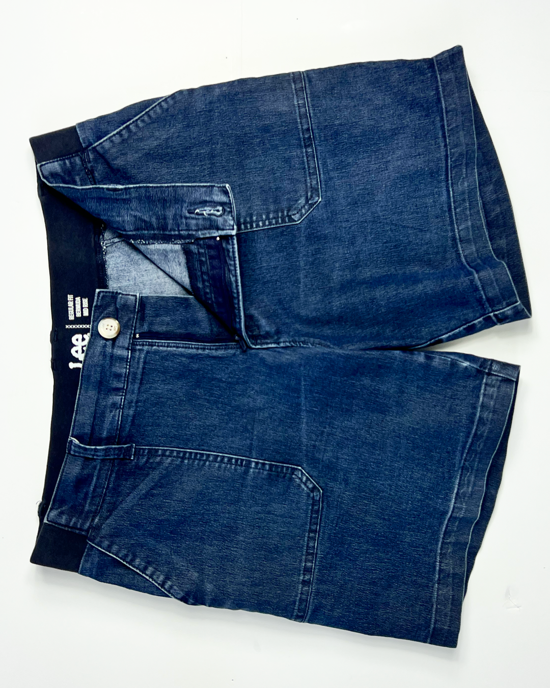 Lee Dark Blue Denim Bermuda Shorts - UK10