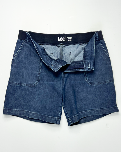 Lee Dark Blue Denim Bermuda Shorts - UK10