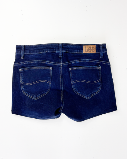 Lee Navy Short Denim Shorts - UK 14