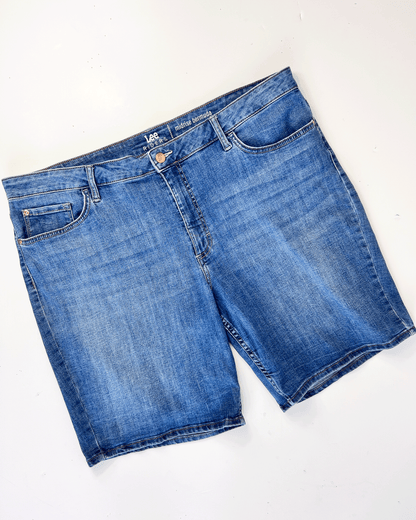 Lee Riders Mid Blue Denim Bermuda Shorts - UK 20