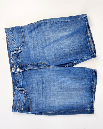 Lee Riders Mid Blue Denim Bermuda Shorts - UK 20