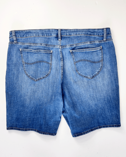 Lee Riders Mid Blue Denim Bermuda Shorts - UK 20